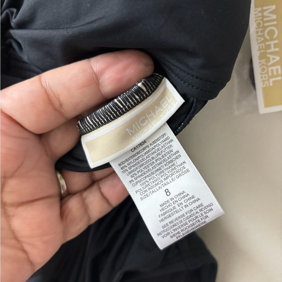 MICHAEL Michael Kors Black One-Piece Swimsuit with Cutout - Picture 10 of 12